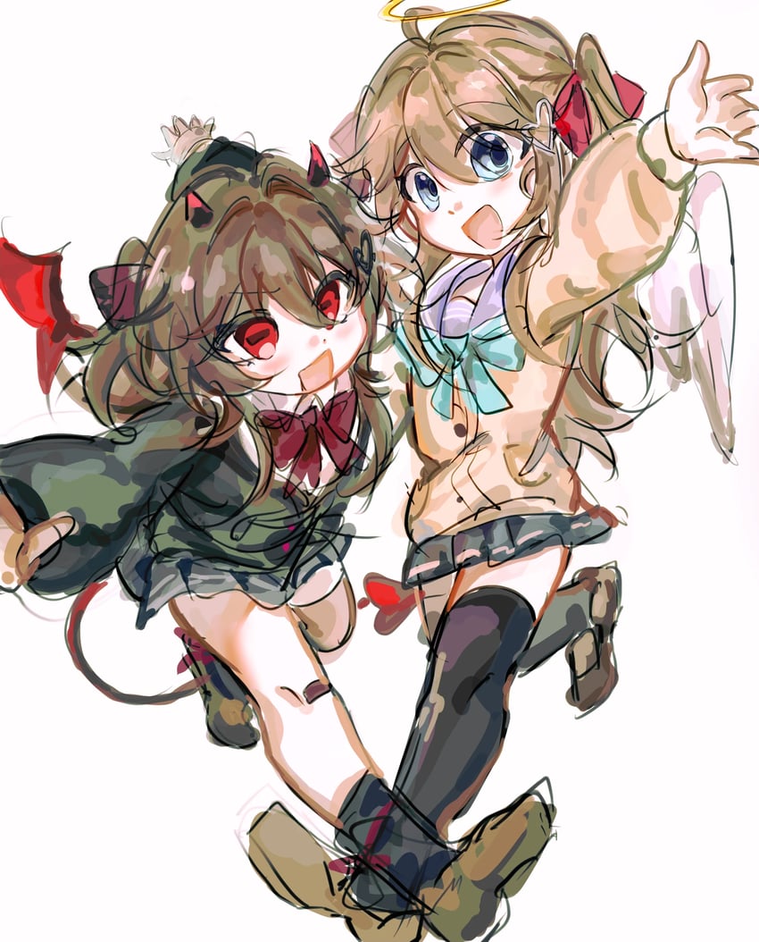 neuro-sama and evil neuro-sama (vedal ai and 1 more) drawn by huatu904