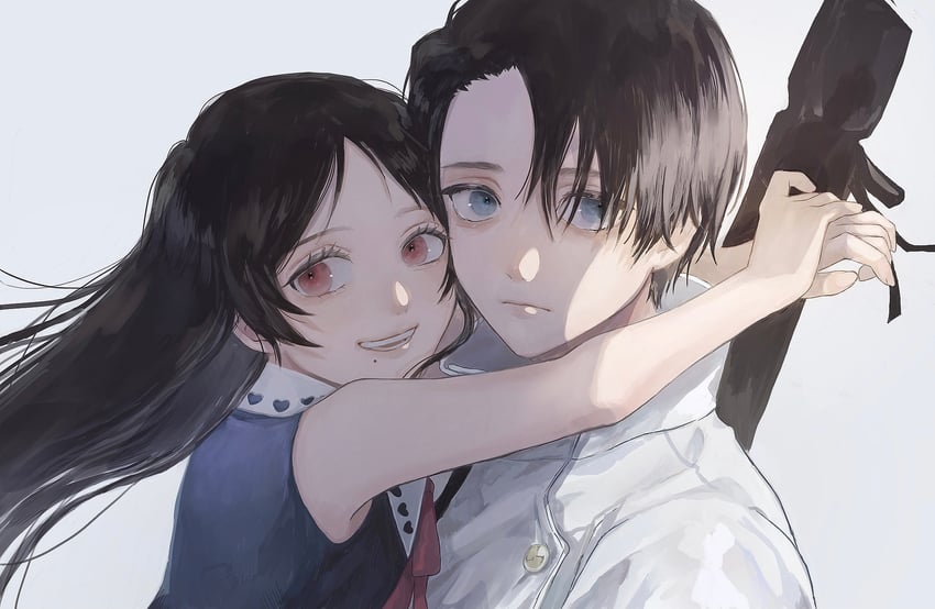 okkotsu yuuta and orimoto rika (jujutsu kaisen) drawn by ha_mmmu