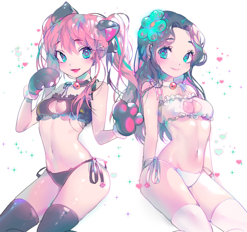 hashimoto nyaa and flower fairy (osomatsu and 2 more) drawn by vivinos