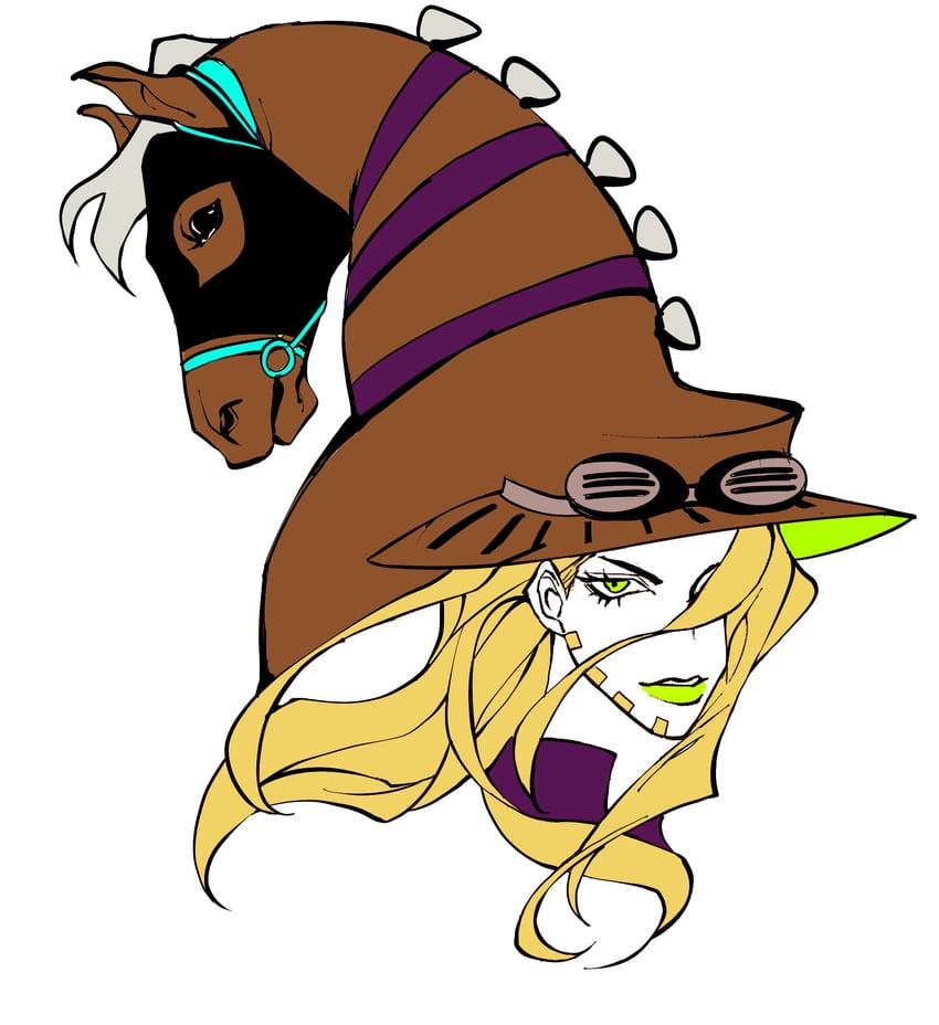 gyro zeppeli and valkyrie (jojo no kimyou na bouken and 1 more) drawn by clamchowder55