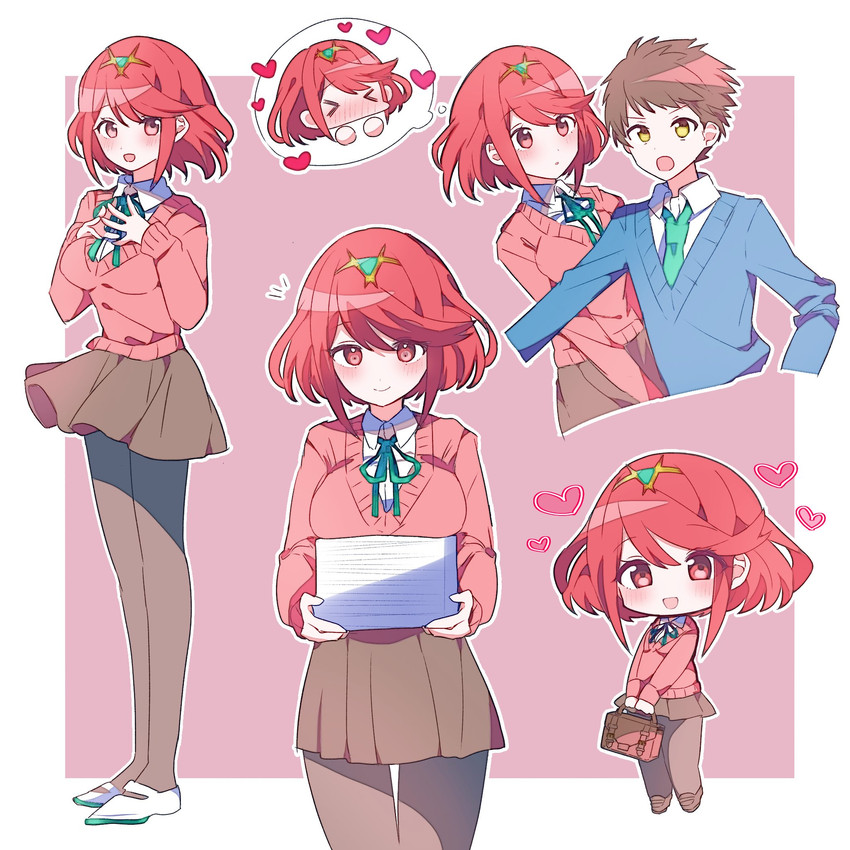 pyra and rex (xenoblade chronicles and 1 more) drawn by kotohatoko510