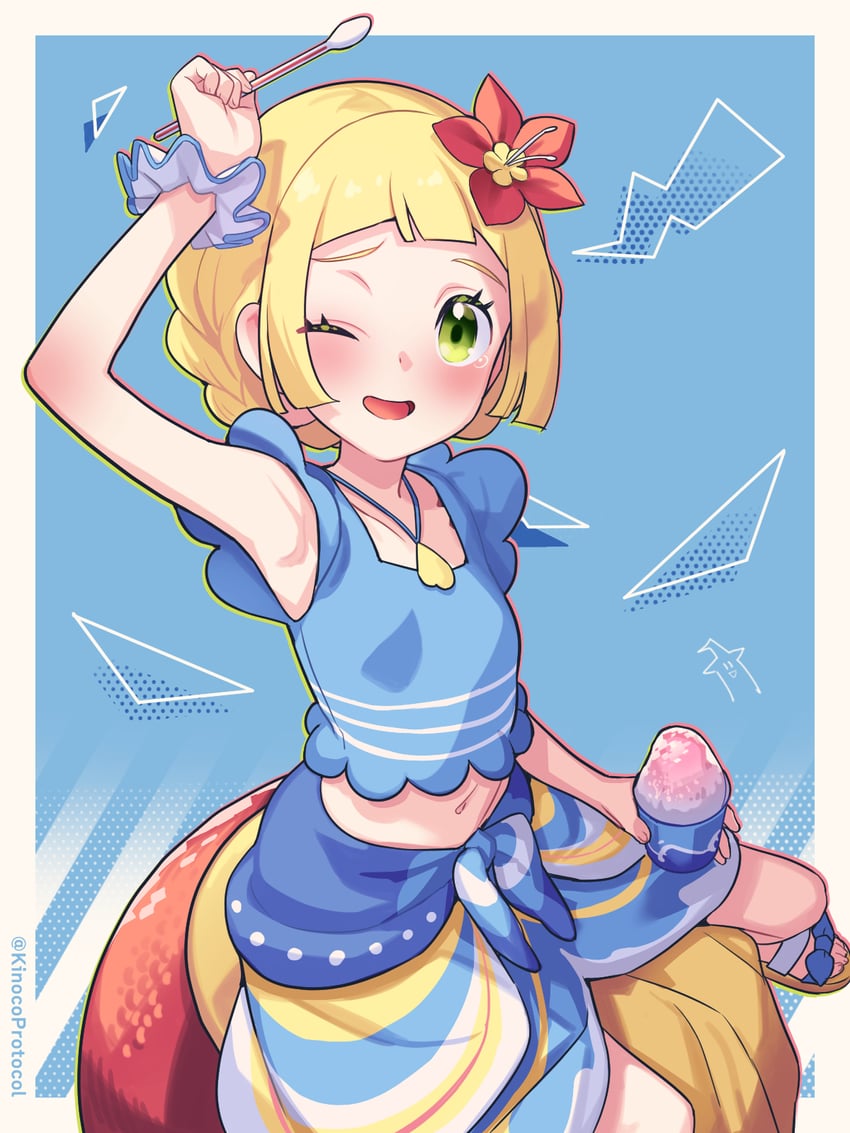 lillie and gloria (pokemon and 2 more) drawn by kinocopro