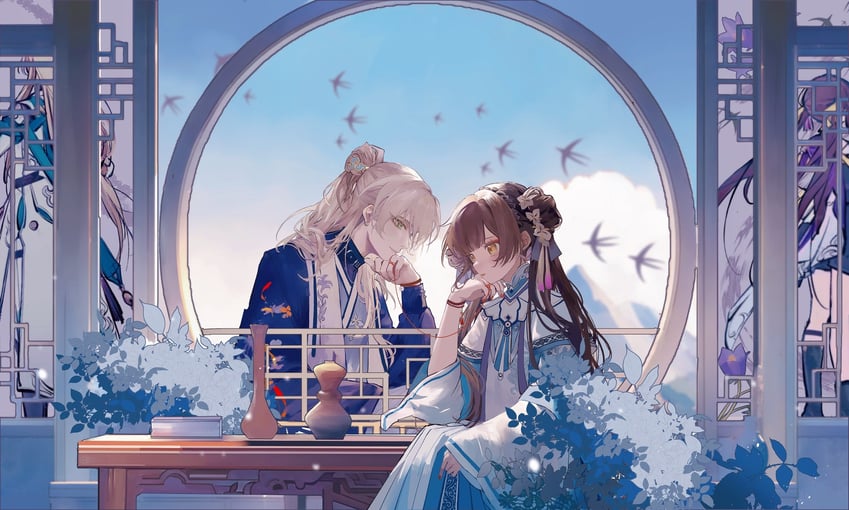luocha and sushang (honkai and 1 more) drawn by hi_to_sama