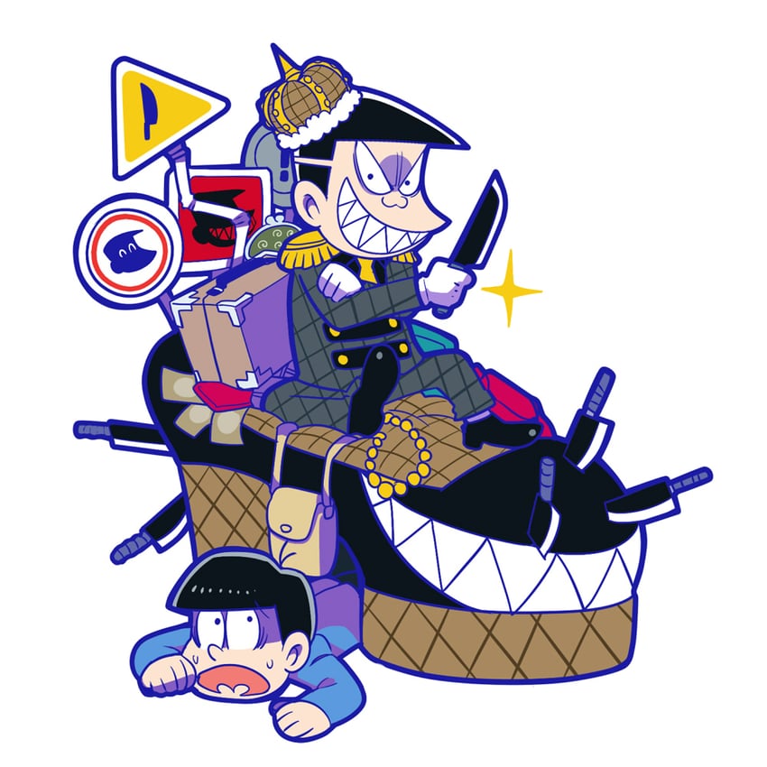 matsuno osomatsu and tougou (osomatsu and 2 more) drawn by garara382