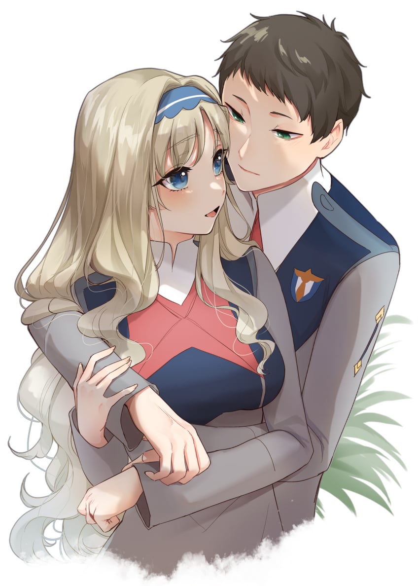 kokoro and mitsuru (darling in the franxx) drawn by carrot_(robosquat)