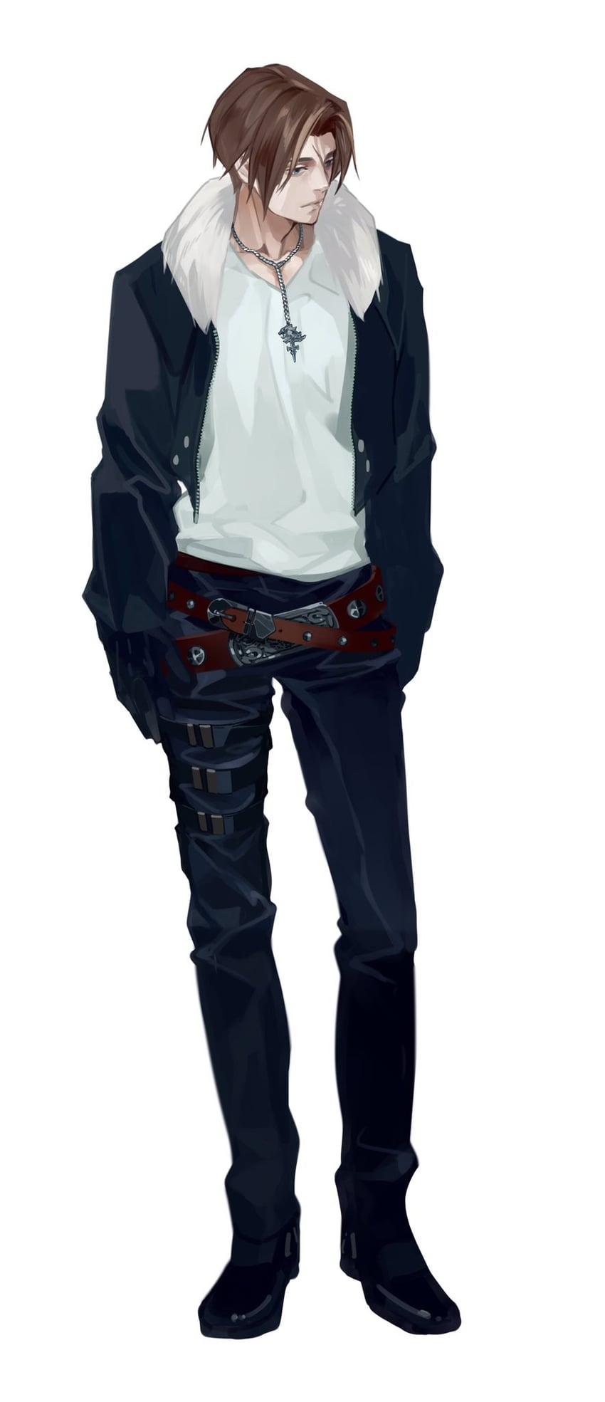 squall leonhart (final fantasy and 1 more) drawn by nini_tw99