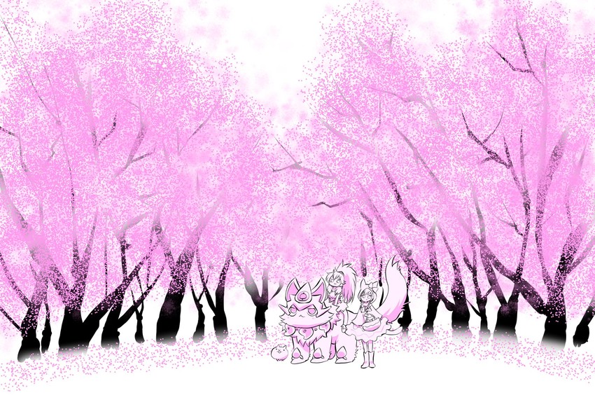 cat, minya, ururun wolf, and tama (nyanko daisensou) drawn by murayamawataru