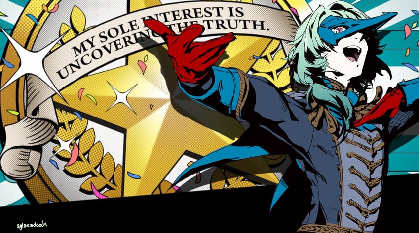 akechi gorou, anaxa, and crow (honkai and 3 more) drawn by hyastelle