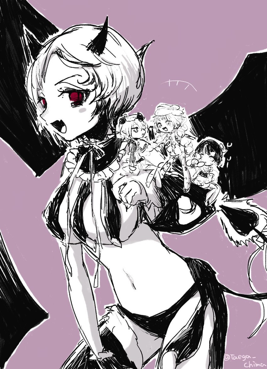cranberry, maou pam, fukuroi marika, and styler mimi (mahou shoujo ikusei keikaku and 3 more) drawn by taega_chima