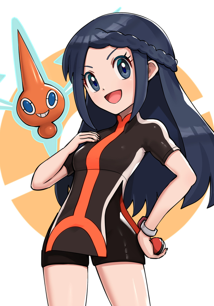 dawn and rotom (pokemon and 1 more) drawn by gonzarez