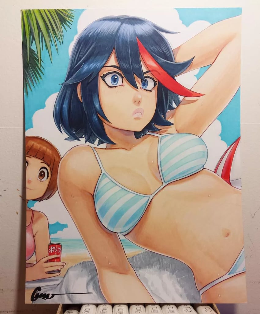 matoi ryuuko and mankanshoku mako (kill la kill) drawn by omar_dogan