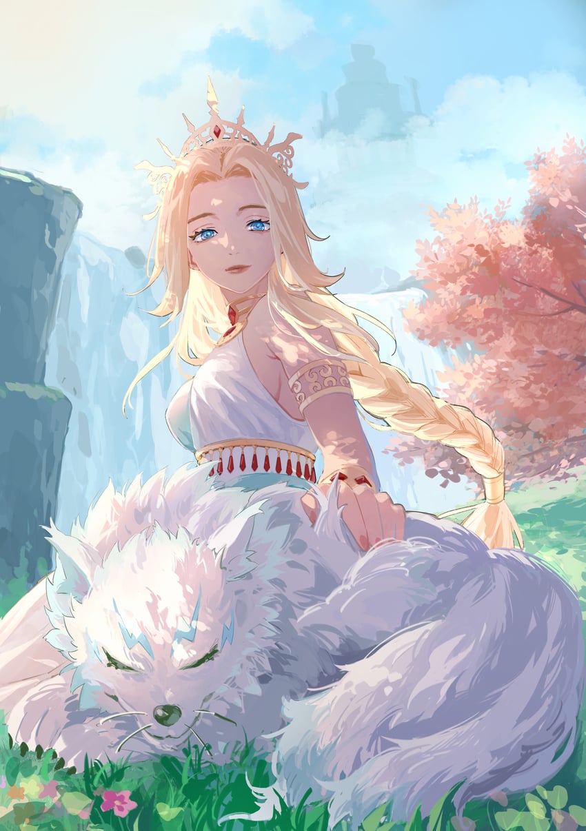 raki and goddess zenesia (dragon quest and 1 more) drawn by ajpp6