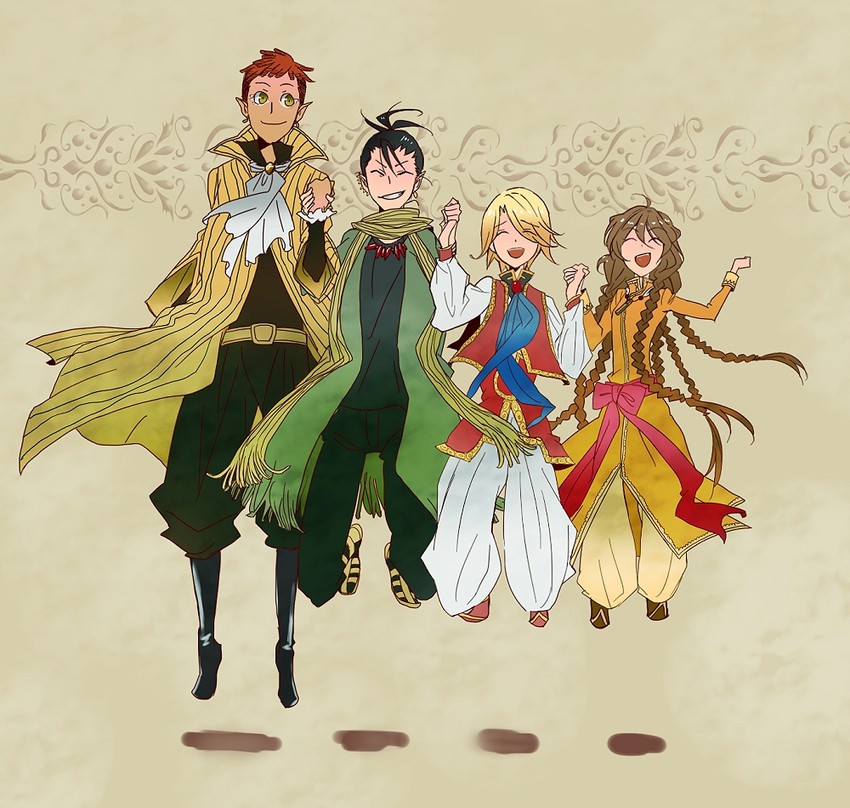 mahmut bey, niki al-bahram, cyrus eos apollodoros, and abiriga (shoukoku no altair) drawn by hasuu