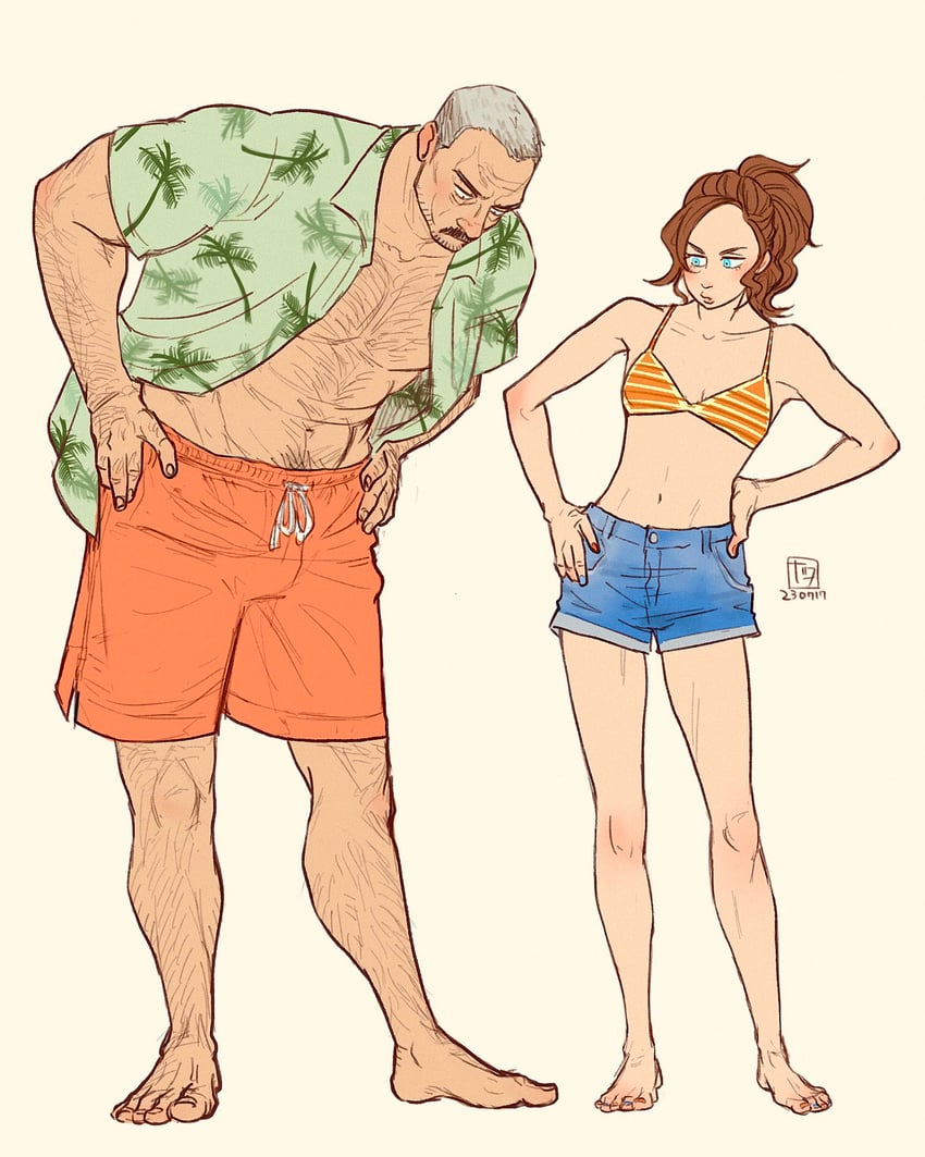 aaron gruber and madison (original) drawn by o_natsuo88