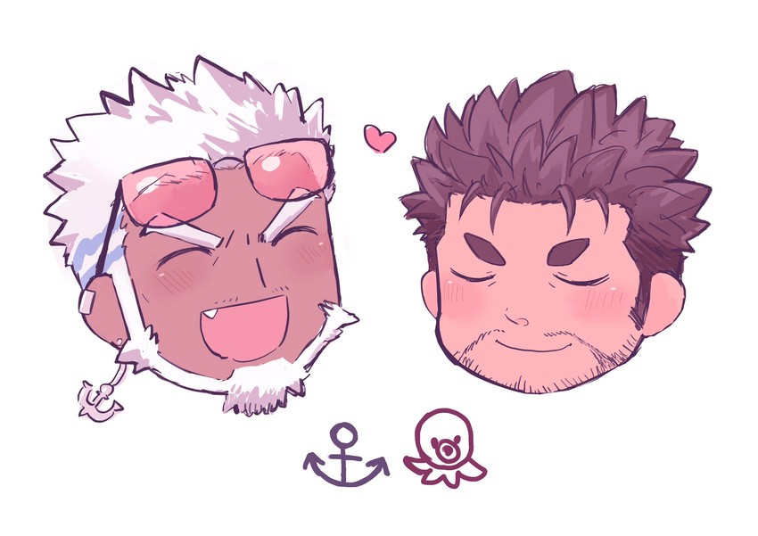 aegir and dagon (tokyo afterschool summoners) drawn by 1hao_(@cerbero64)