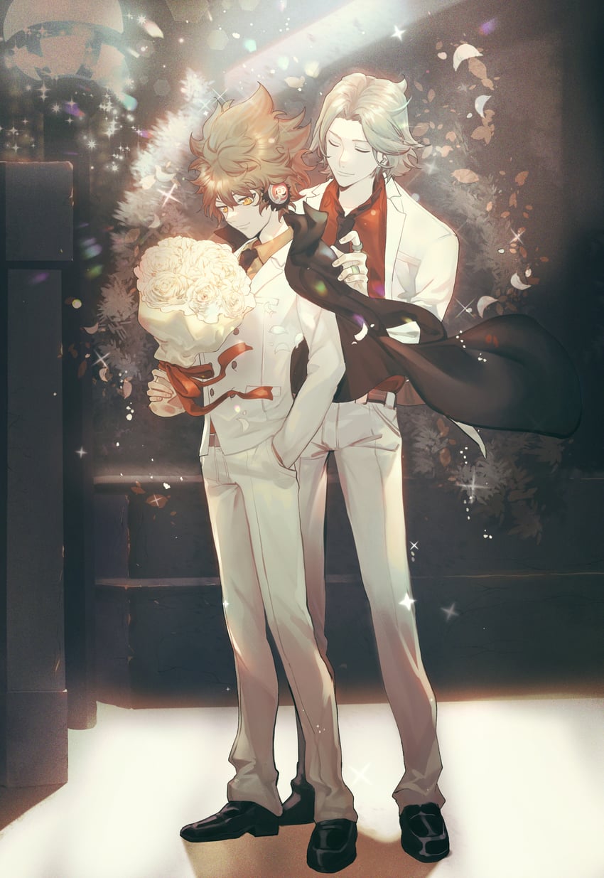 sawada tsunayoshi and gokudera hayato (katekyo hitman reborn!) drawn by xi_yuu