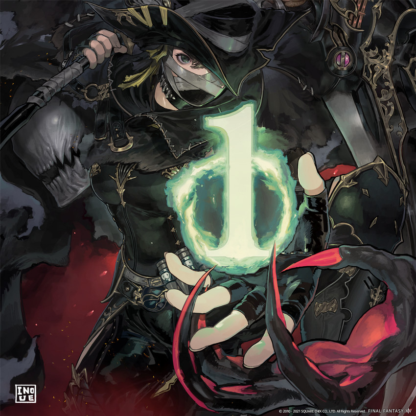 warrior of light, reaper, voidsent, and reaper avatar (final fantasy and 1 more) drawn by masayoshi_inoue