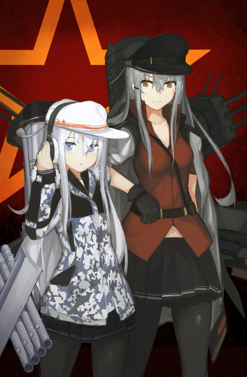 hibiki, verniy, gangut, and gangut dva (kantai collection) drawn by kuli
