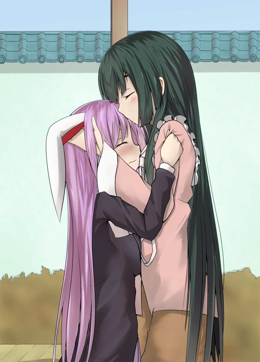 reisen udongein inaba and houraisan kaguya (touhou) drawn by shamisen_(syami_sen)