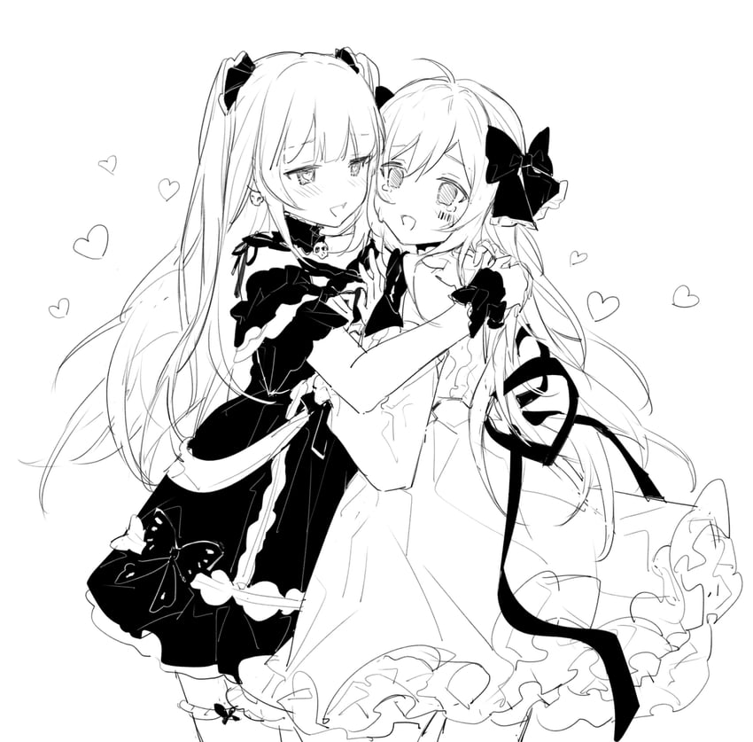 uruha rushia, mafumafu, and manun-chan (hololive and 1 more) drawn by mechari