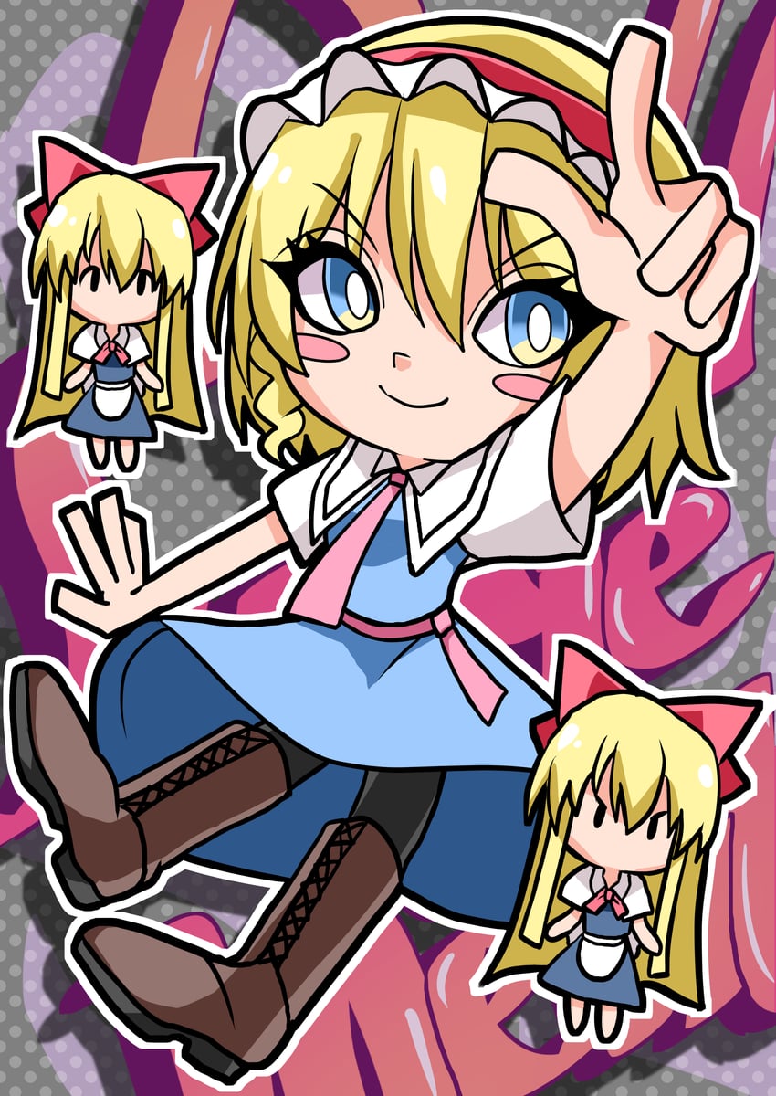 alice margatroid, shanghai doll, and hourai doll (touhou) drawn by mahoro_(minase_mahoro)