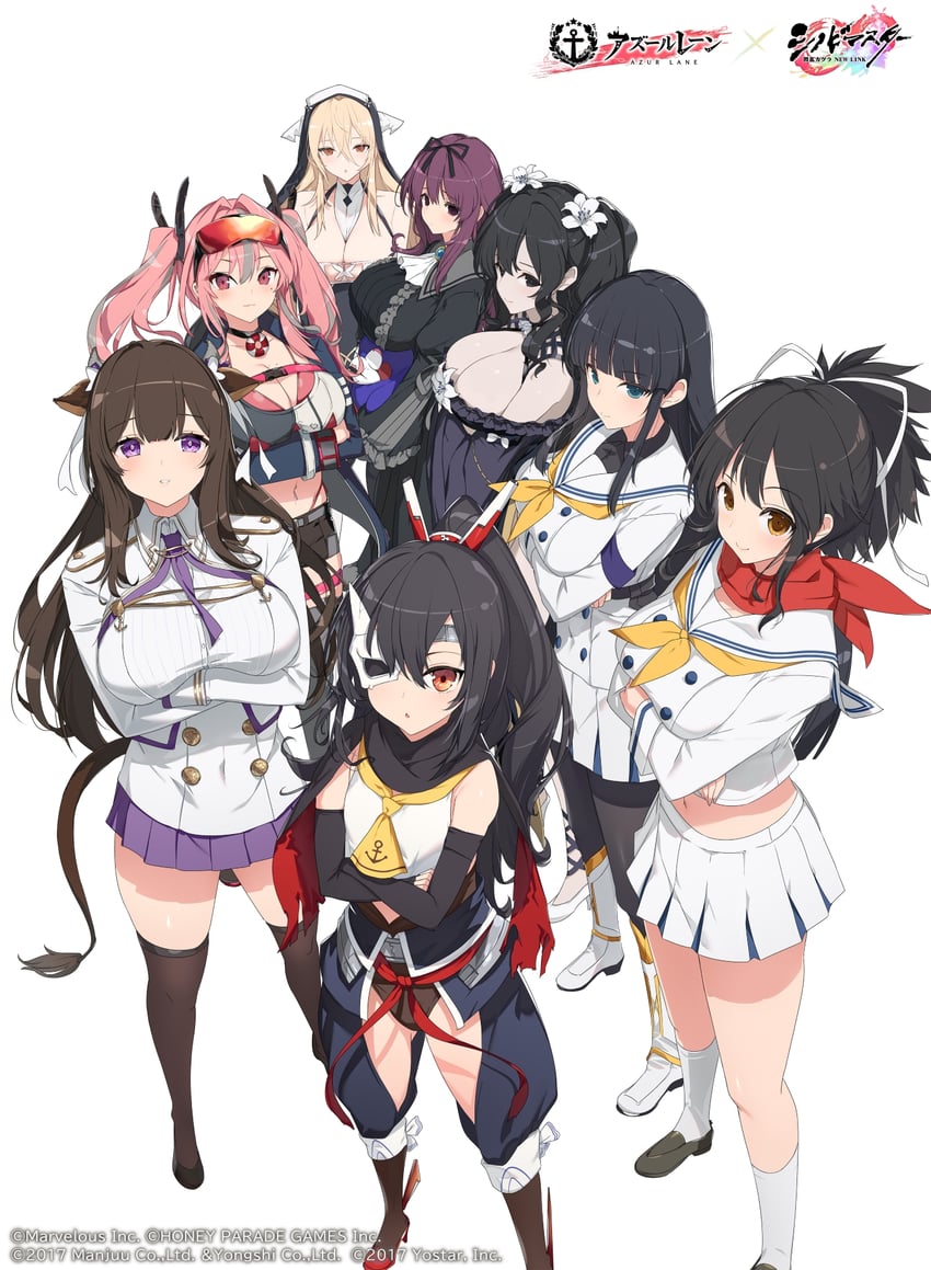 bremerton, kashino, implacable, asuka, ikaruga, and 4 more (azur lane and 3 more) drawn by yaegashi_nan