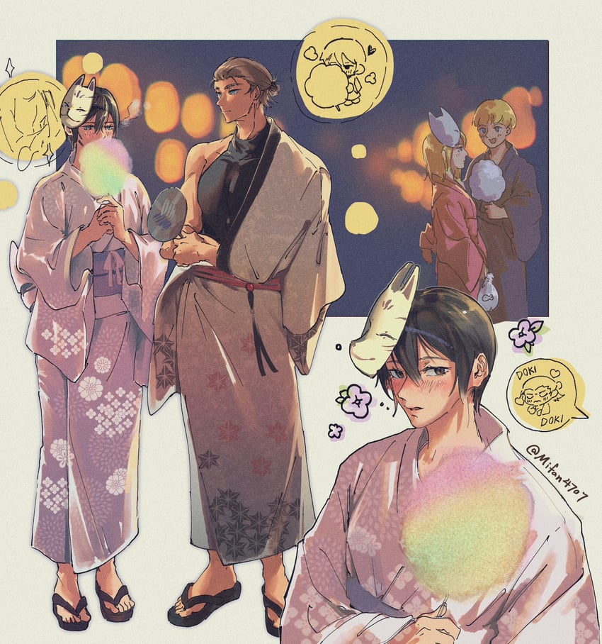mikasa ackerman, eren yeager, armin arlert, and annie leonhart (shingeki no kyojin) drawn by mifan4707