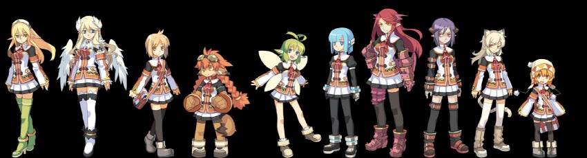 human, felpurr, khulaz, dwarf, fairy, and 5 more (ken to mahou to gakuen mono and 1 more)