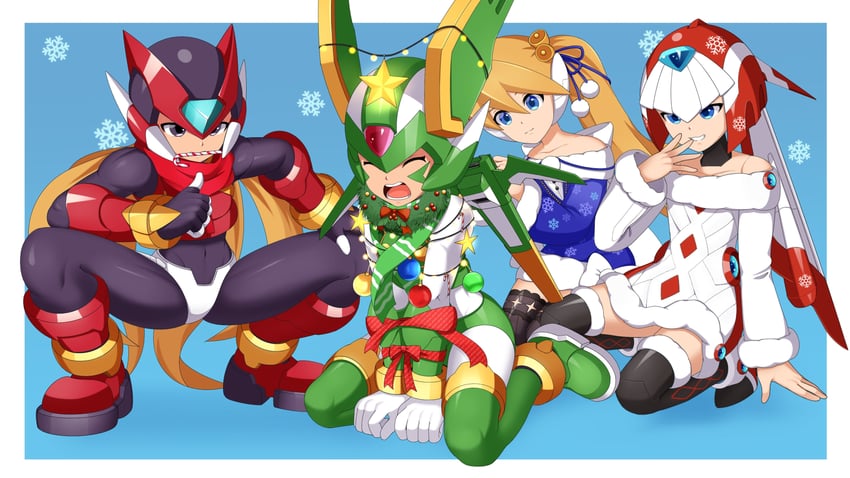 zero, zero(z), fairy leviathan, ciel, and sage harpuia (mega man and 3 more) drawn by jwc_vevo