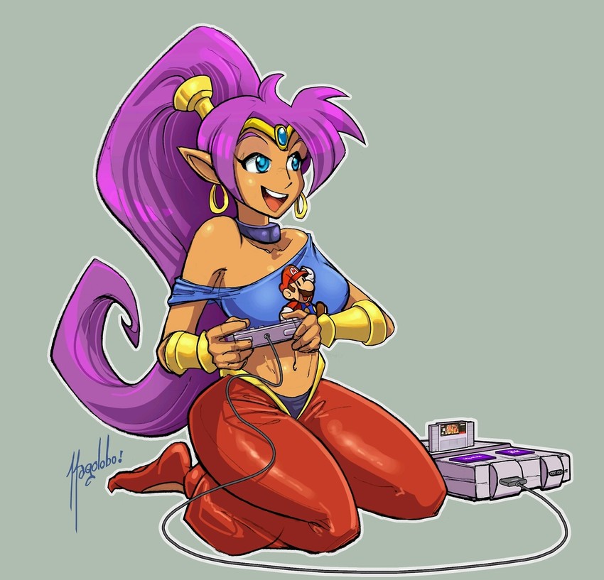 mario, shantae, and paper mario (mario and 2 more) drawn by mario_a._romero