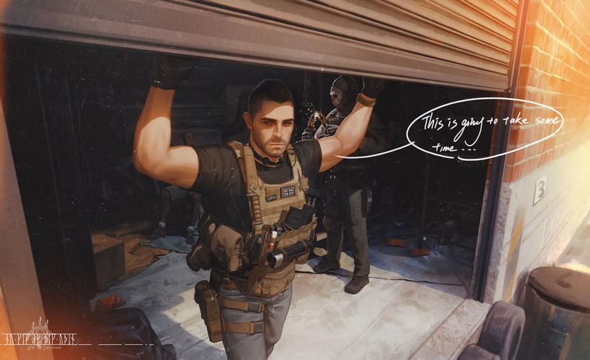 ghost and soap (call of duty and 1 more) drawn by ulfr_larynsson