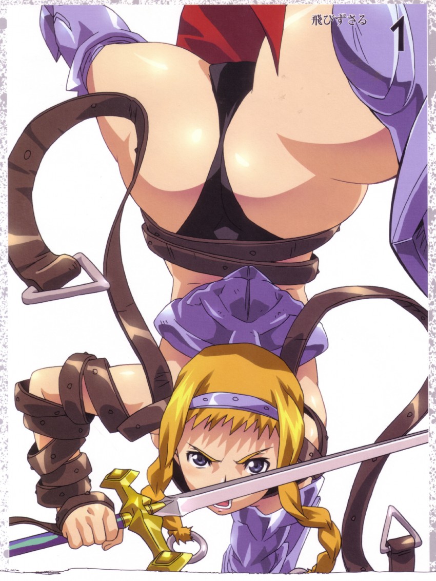 leina and exiled warrior leina (queen's blade) drawn by hisayuki_hirokazu and kaneko_hiraku
