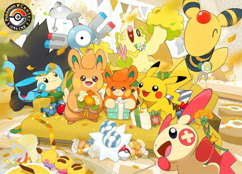 pikachu, magnemite, ampharos, minun, plusle, and 4 more (pokemon) drawn by siirakannu