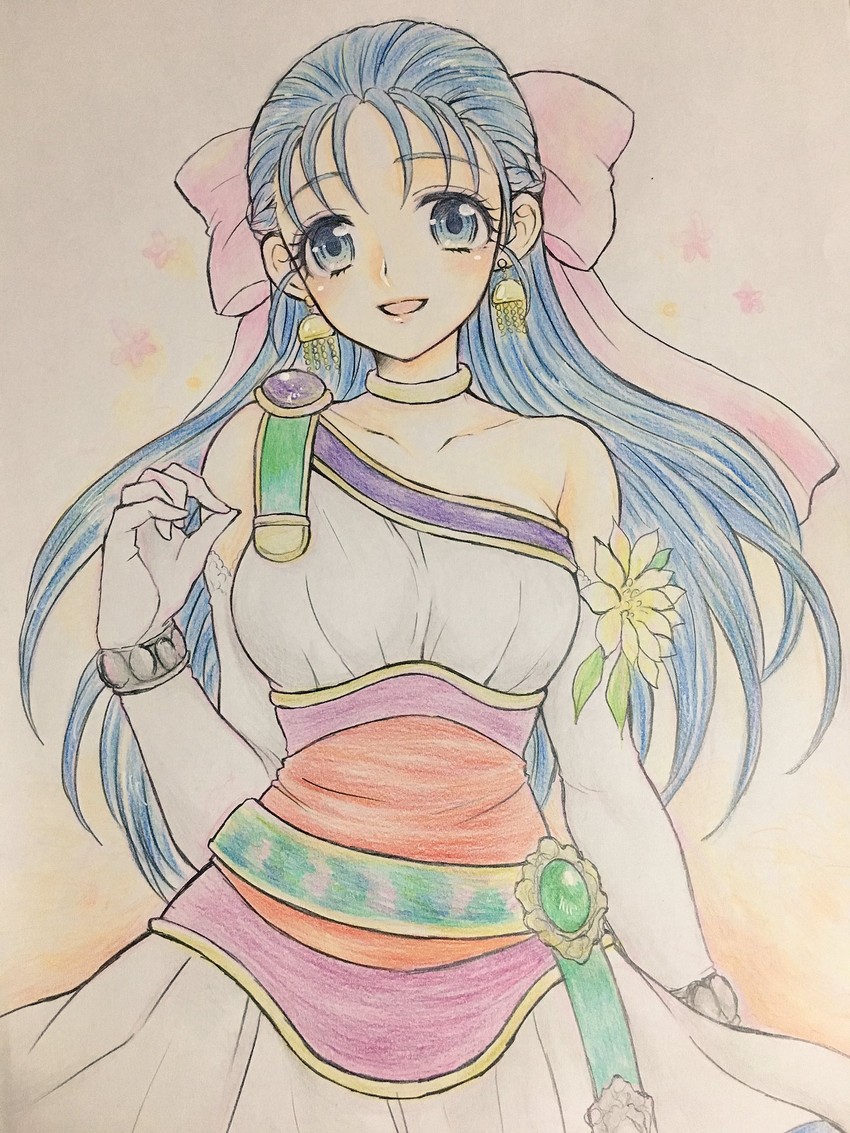 flora (dragon quest and 1 more) drawn by higemaccho