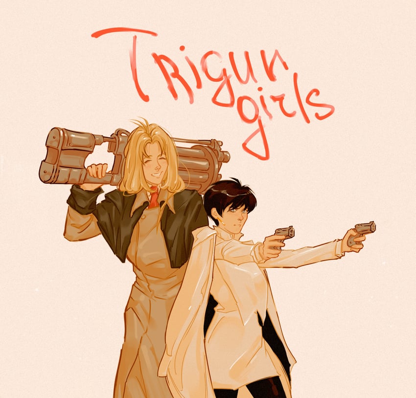 meryl stryfe and milly thompson (trigun) drawn by desert_fox