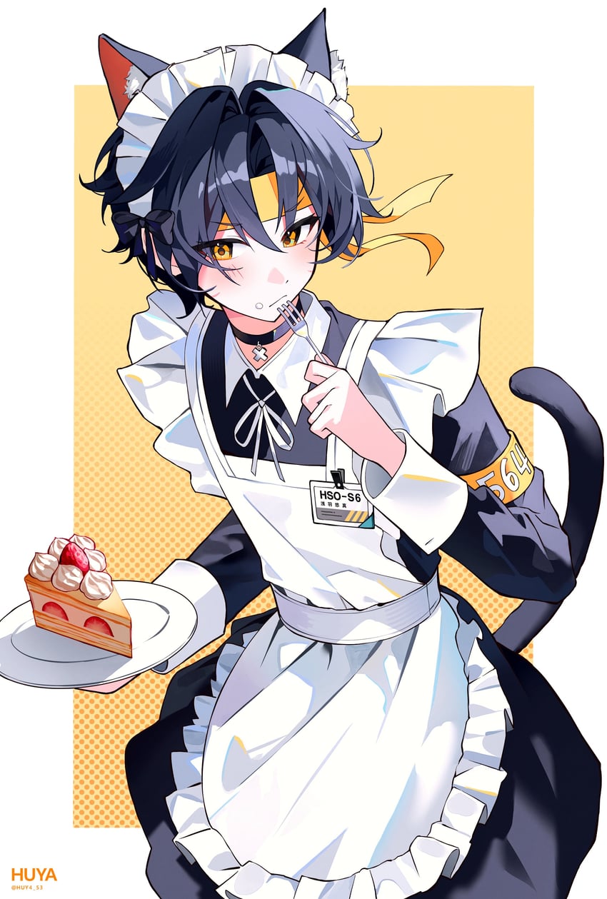asaba harumasa (zenless zone zero) drawn by huya_(huy4_53)