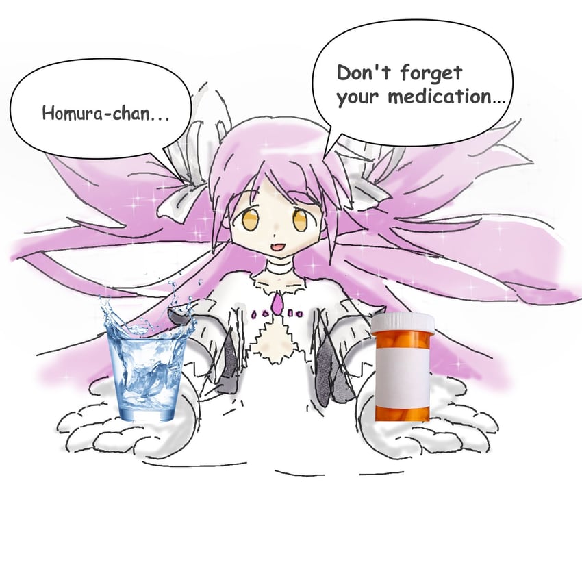 kaname madoka and ultimate madoka (mahou shoujo madoka magica) drawn by yurimusings