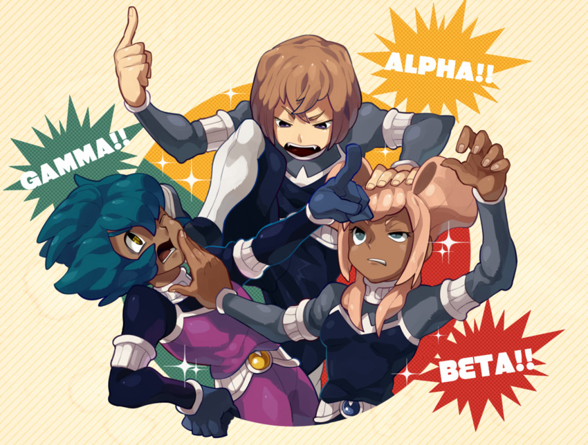 einamu, orca, and rujiku (inazuma eleven and 2 more) drawn by motojima_hakka