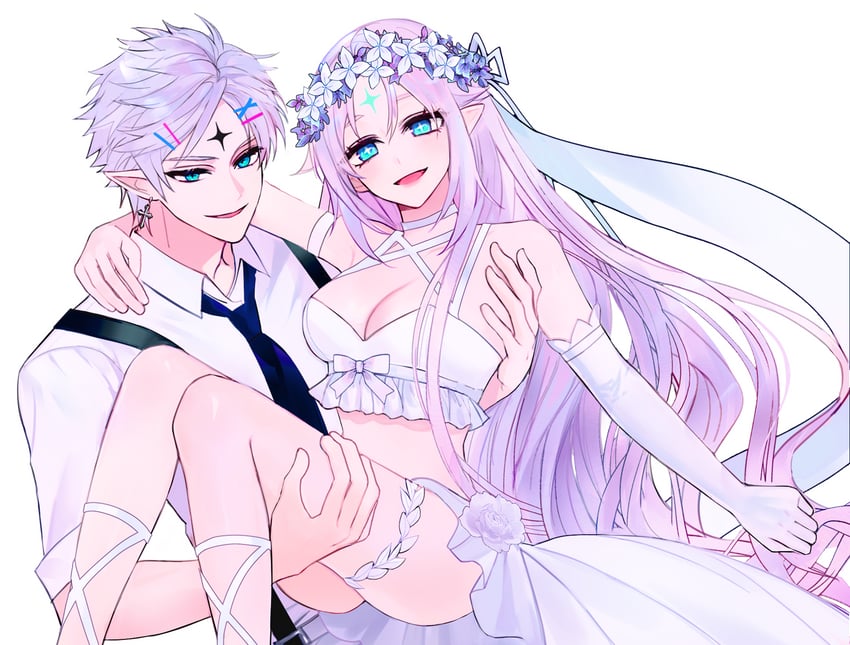 luciela r. sourcream, ciel, ishtar, and abysser (elsword) drawn by mme12165