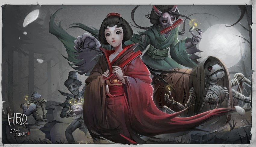 jack, michiko, leo beck, and violetta (identity v) drawn by tom23579