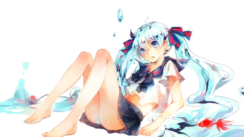 hatsune miku and bottle miku (vocaloid) drawn by jmjmjm_(jm648223960)