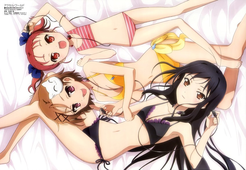 kuroyukihime, kouzuki yuniko, and kurashima chiyuri (megami magazine and 1 more) drawn by matsuura_hitomi