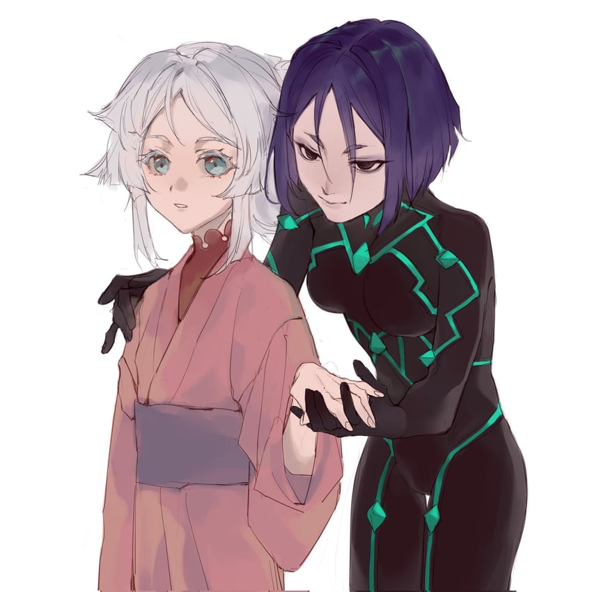 yui shousetsu and ushi gozen (fate and 2 more) drawn by buyaozaoqi