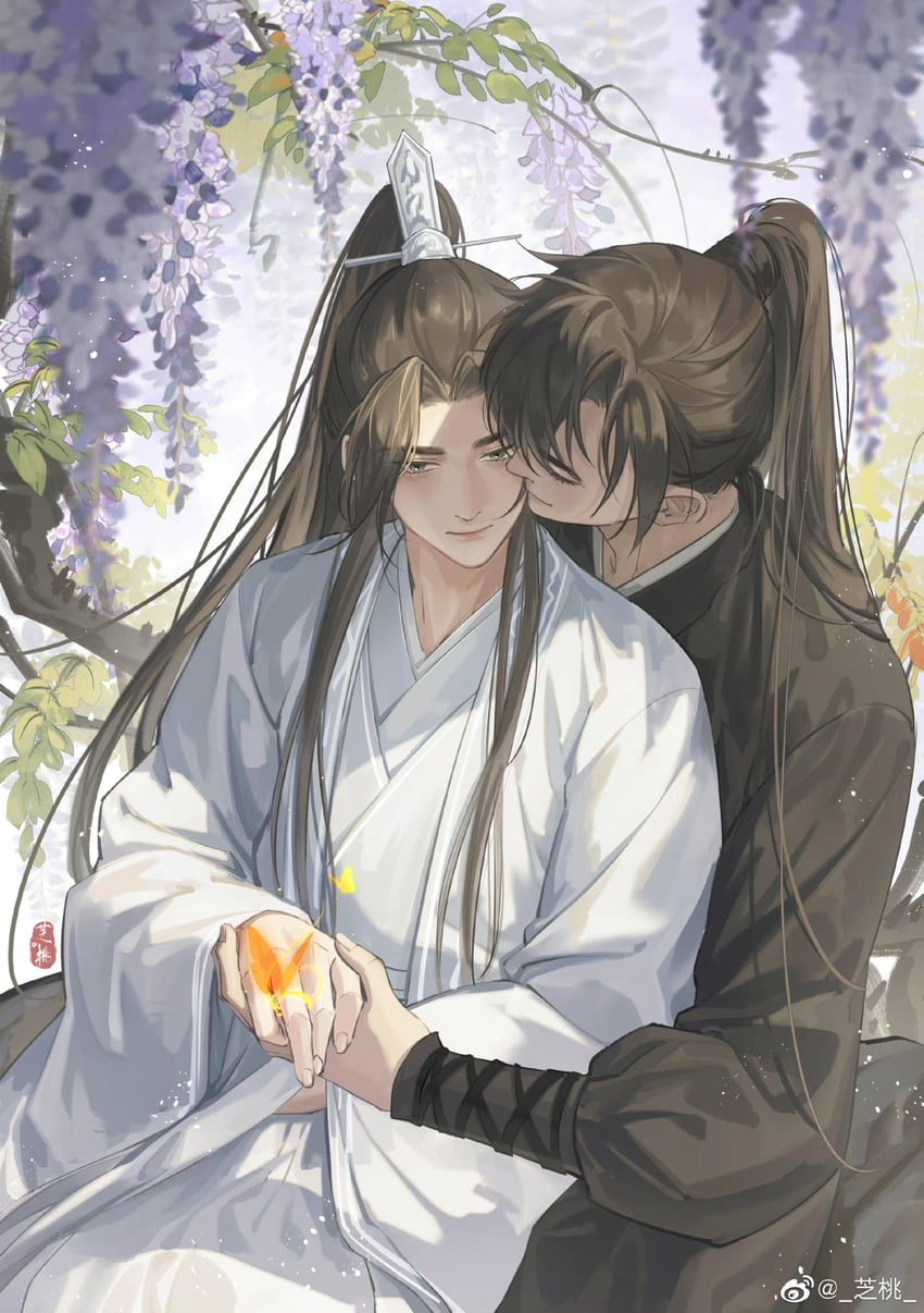 chu wanning and mo ran (erha he ta de bai mao shizun) drawn by huiii_0209
