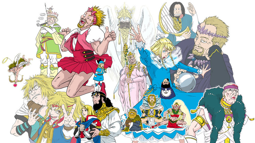 thorfinn, askeladd, canute, bjorn, thorkell, and 3 more (vinland saga and 1 more) drawn by motter