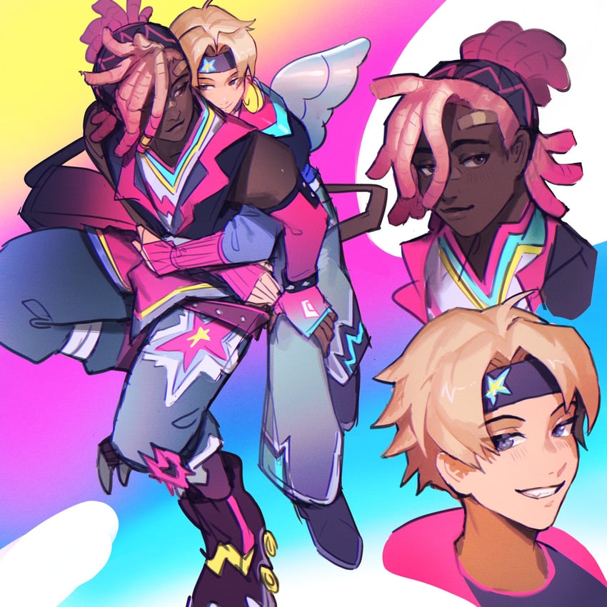 ezreal, ekko, lovestruck ezreal, and lovestruck ekko (league of legends) drawn by sudo_(pseudostars)