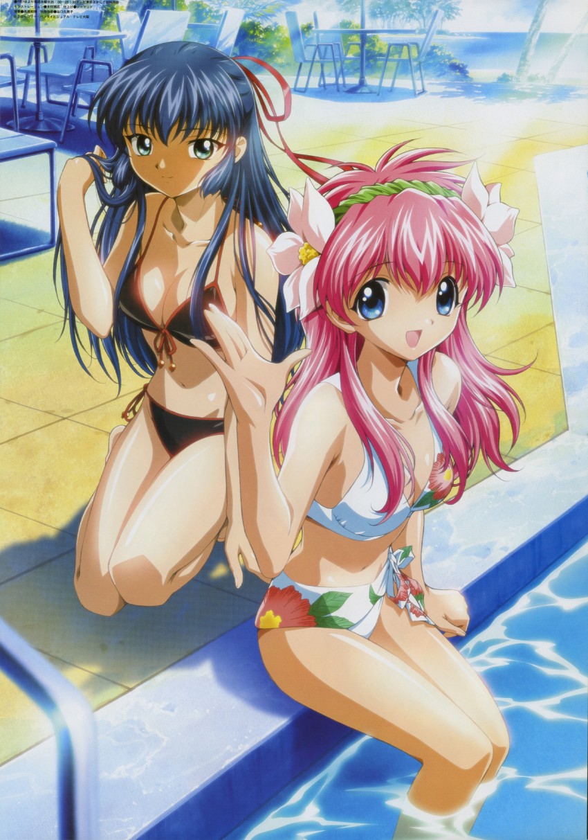 milfeulle sakuraba and karasuma chitose (galaxy angel) drawn by kimura_masahiro