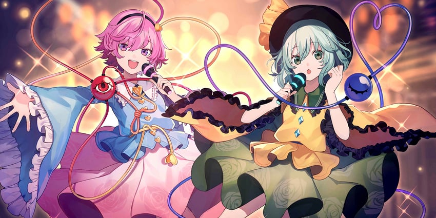 komeiji koishi and komeiji satori (touhou and 1 more) drawn by shugao
