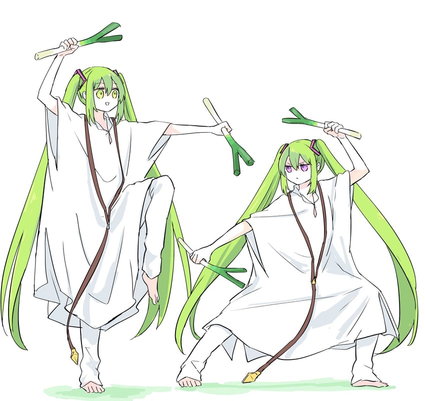 hatsune miku, enkidu, and kingu (fate and 2 more) drawn by himeko_(nico6v6pachi)