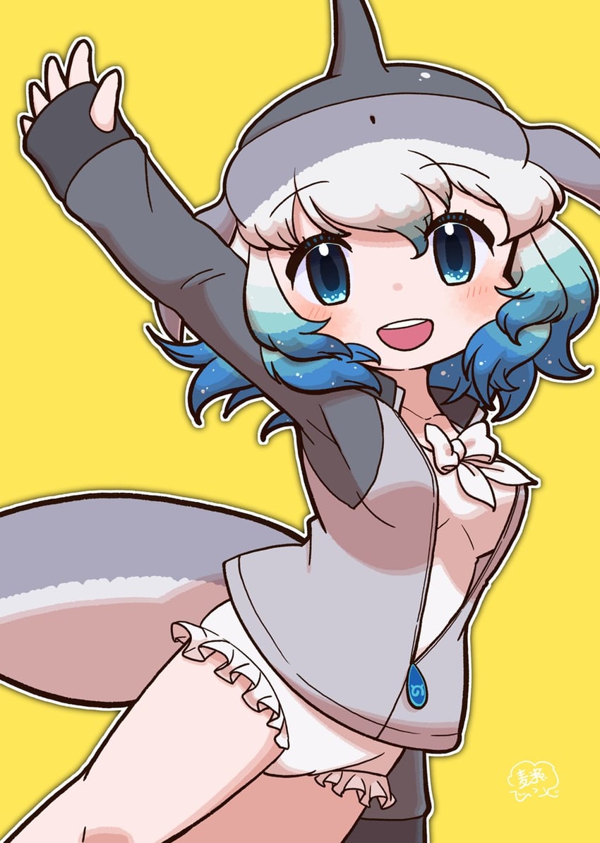 common bottlenose dolphin (kemono friends and 1 more) drawn by mugise_hitsuji